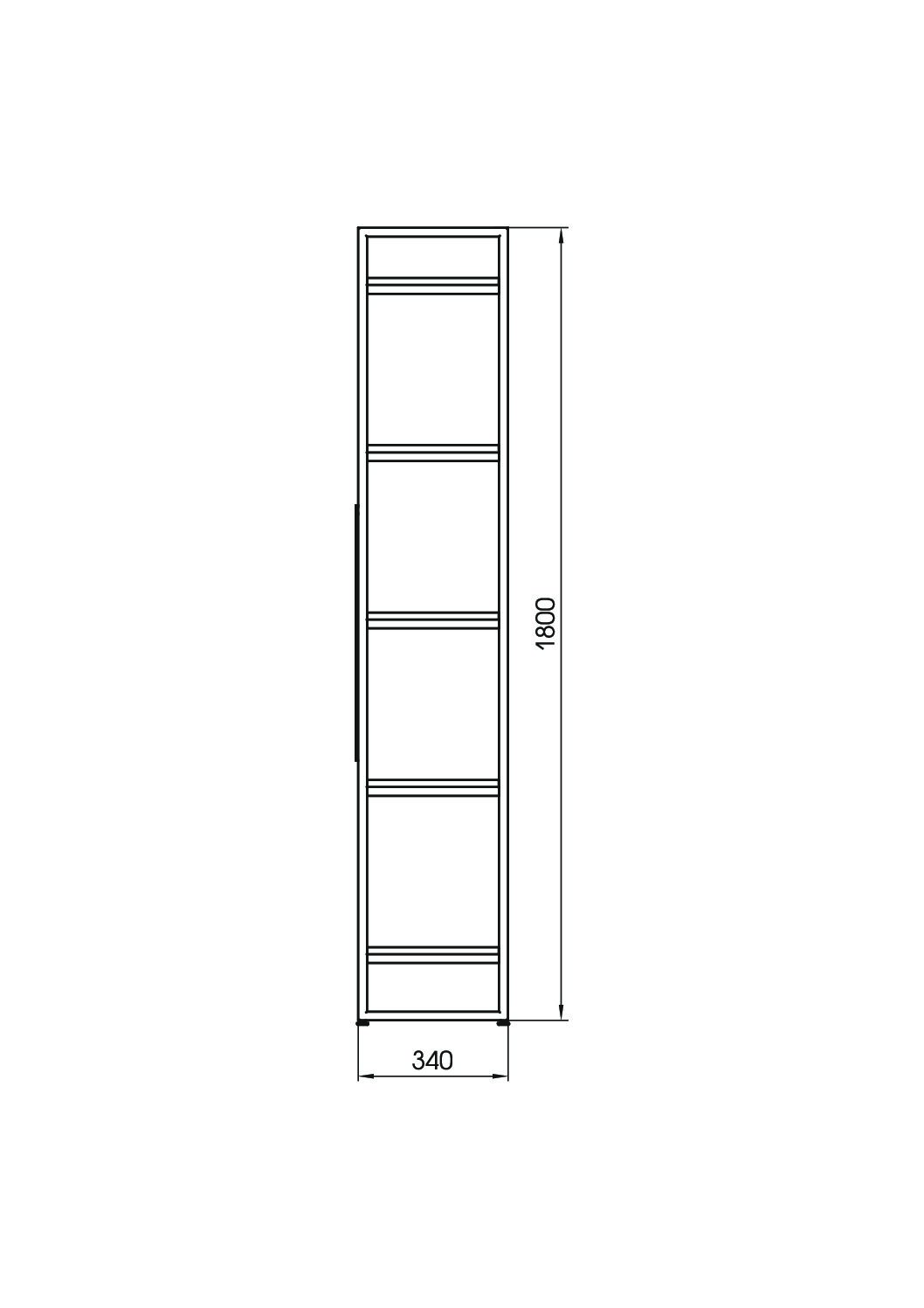 Стеллаж Veneda Balance 800х1800_торец